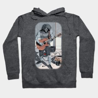 Wight Playing Guitar Fantasy Illustration Hoodie